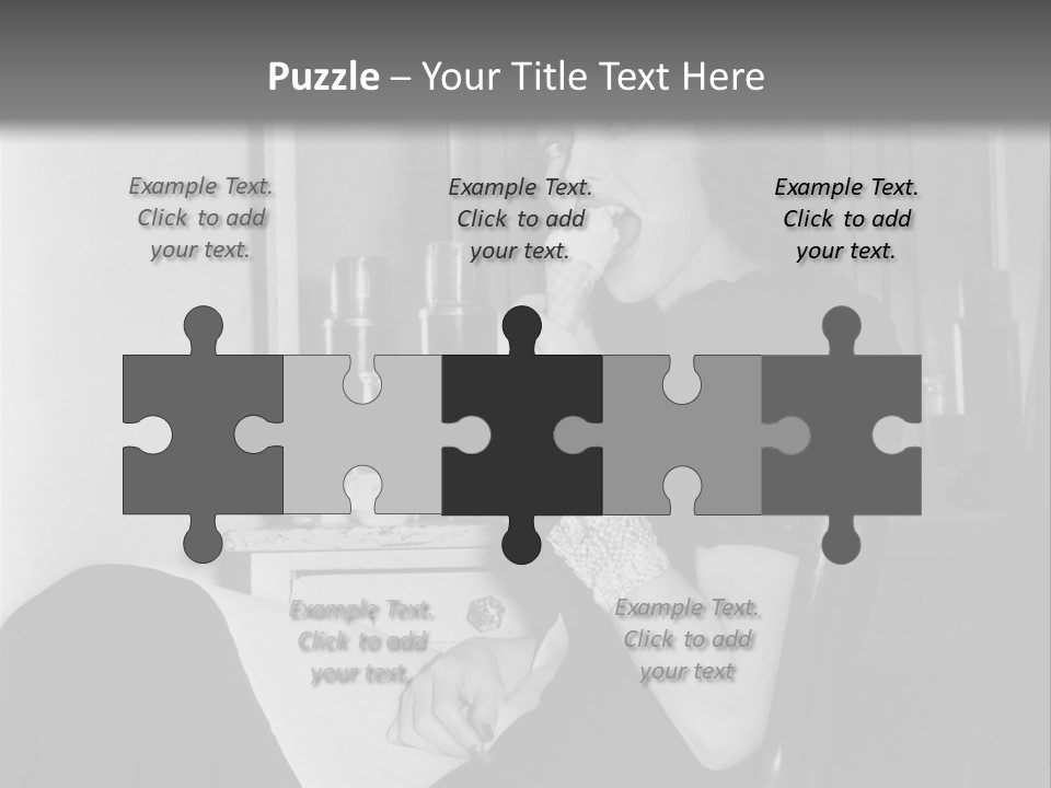 A Woman Sitting In A Chair Eating Food PowerPoint Template