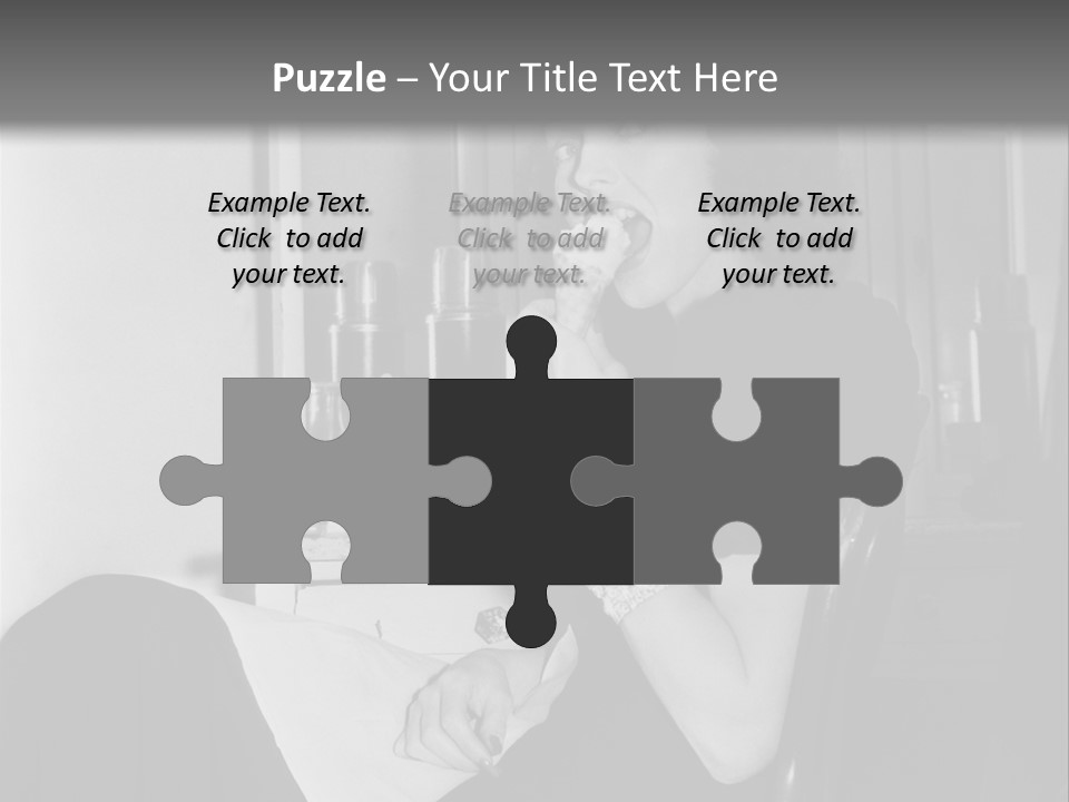 A Woman Sitting In A Chair Eating Food PowerPoint Template