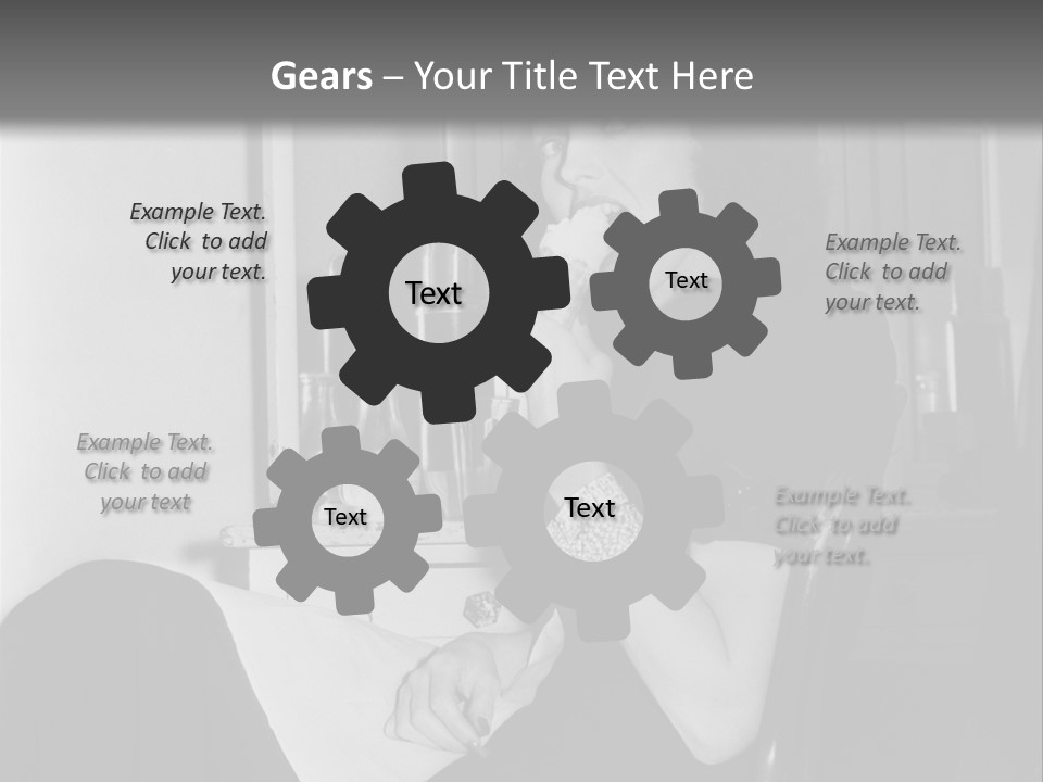 A Woman Sitting In A Chair Eating Food PowerPoint Template