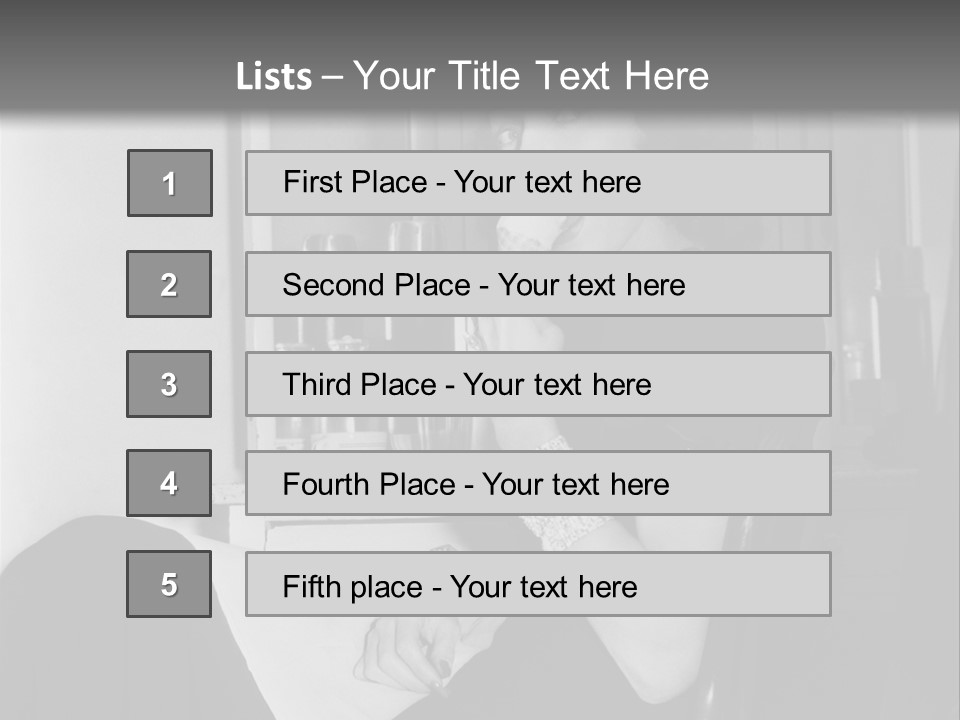 A Woman Sitting In A Chair Eating Food PowerPoint Template