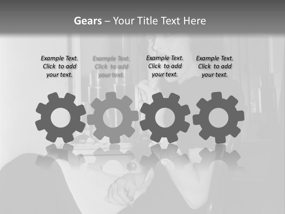 A Woman Sitting In A Chair Eating Food PowerPoint Template