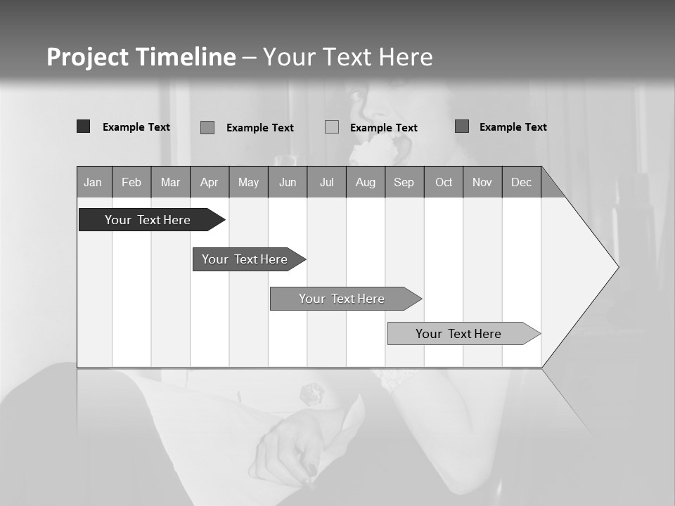 A Woman Sitting In A Chair Eating Food PowerPoint Template