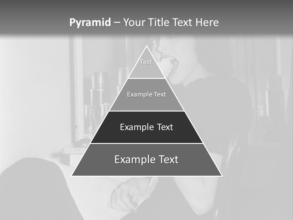 A Woman Sitting In A Chair Eating Food PowerPoint Template