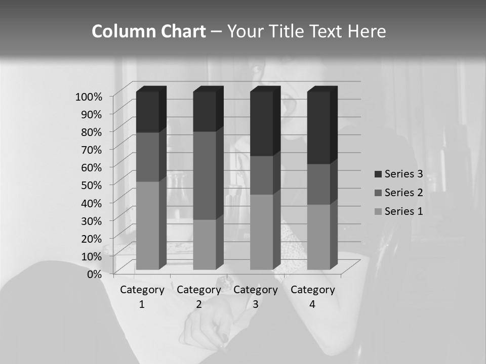 A Woman Sitting In A Chair Eating Food PowerPoint Template
