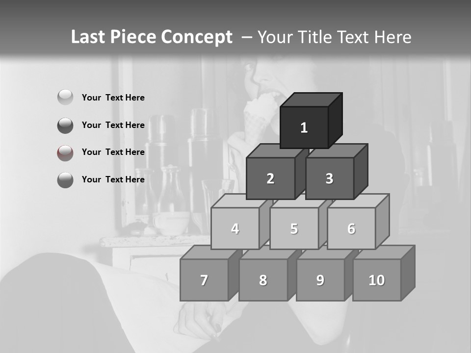 A Woman Sitting In A Chair Eating Food PowerPoint Template