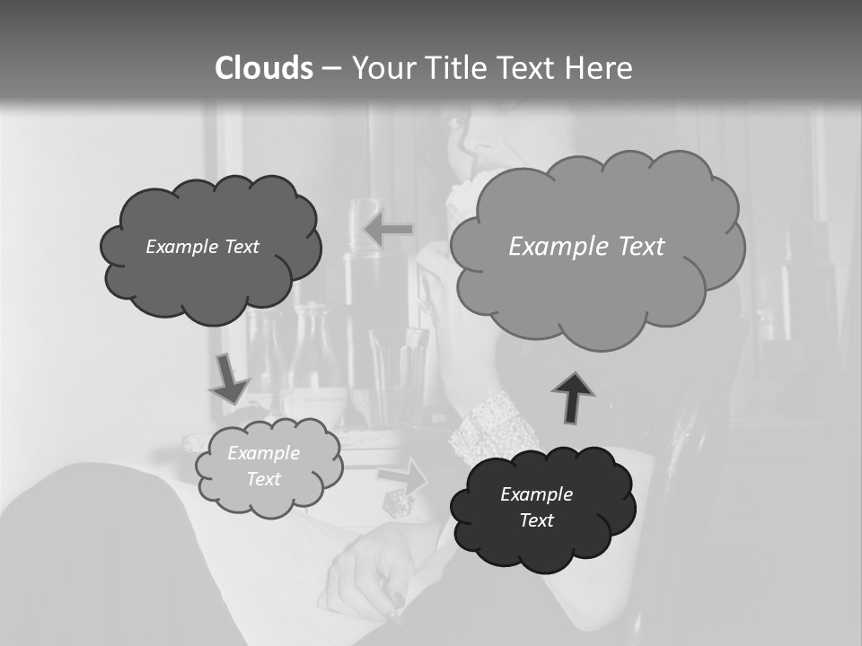A Woman Sitting In A Chair Eating Food PowerPoint Template