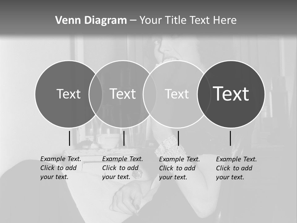 A Woman Sitting In A Chair Eating Food PowerPoint Template