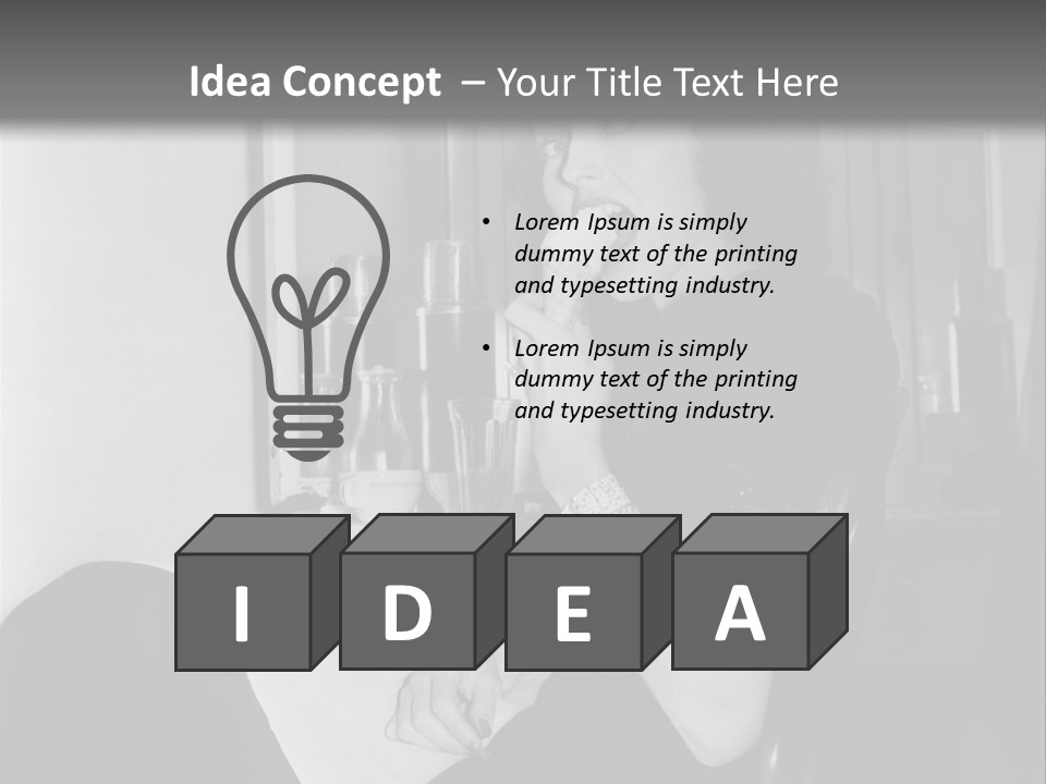 A Woman Sitting In A Chair Eating Food PowerPoint Template