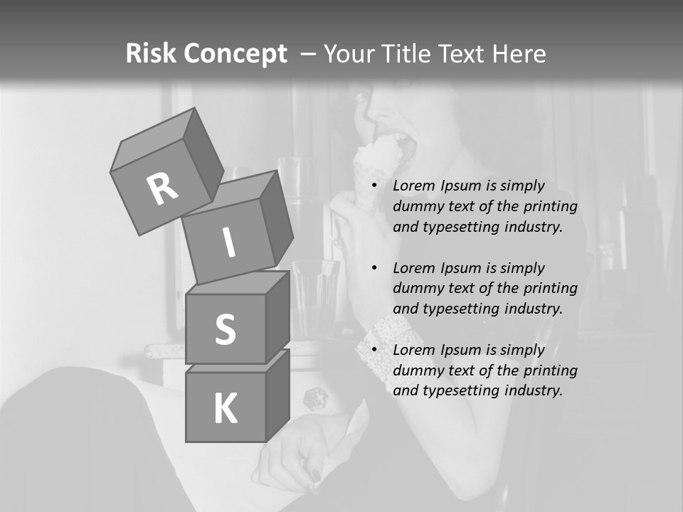 A Woman Sitting In A Chair Eating Food PowerPoint Template