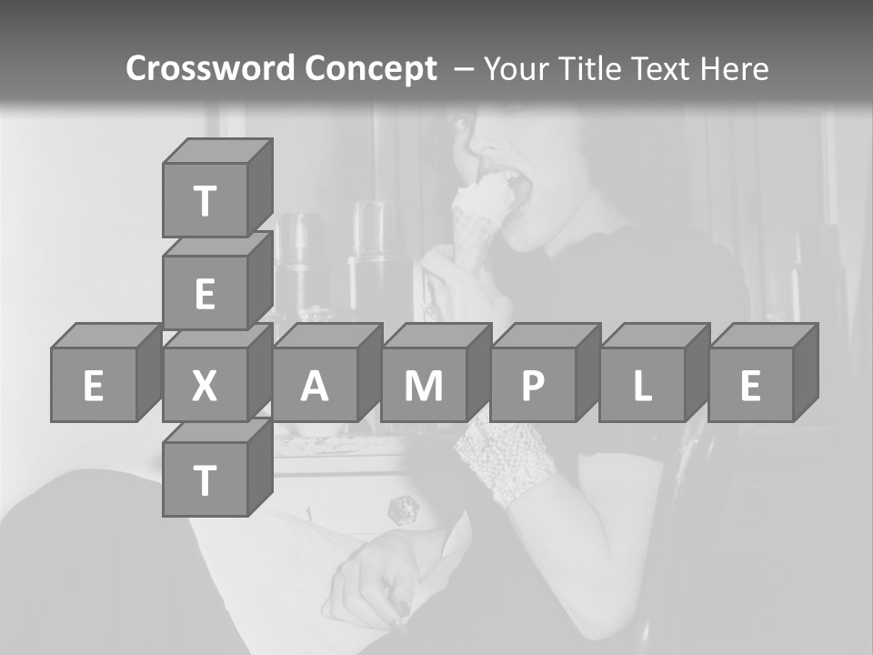 A Woman Sitting In A Chair Eating Food PowerPoint Template