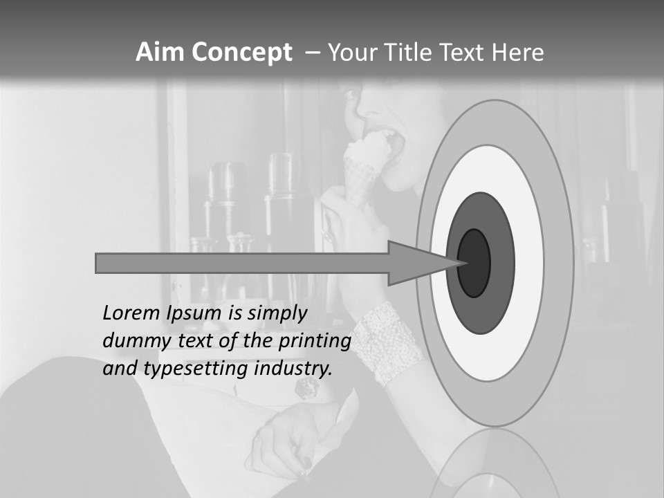 A Woman Sitting In A Chair Eating Food PowerPoint Template