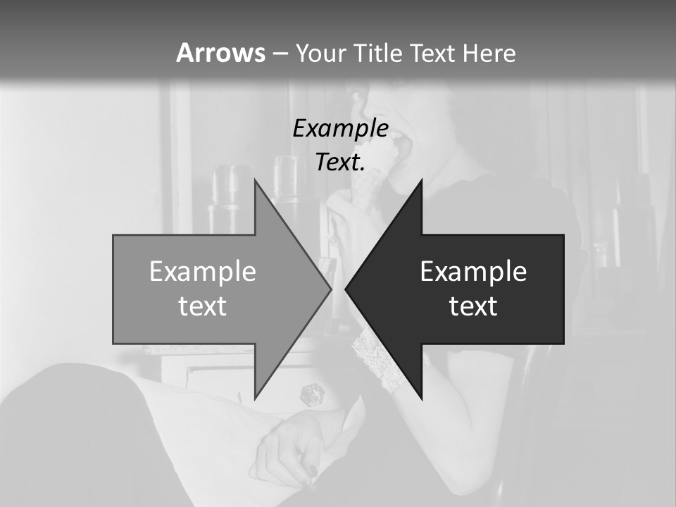 A Woman Sitting In A Chair Eating Food PowerPoint Template