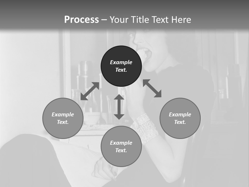 A Woman Sitting In A Chair Eating Food PowerPoint Template
