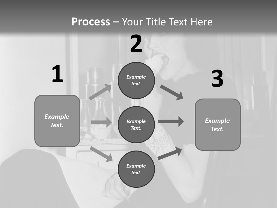A Woman Sitting In A Chair Eating Food PowerPoint Template