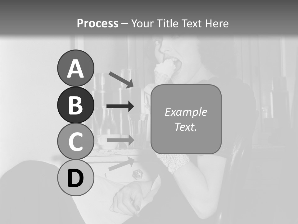A Woman Sitting In A Chair Eating Food PowerPoint Template