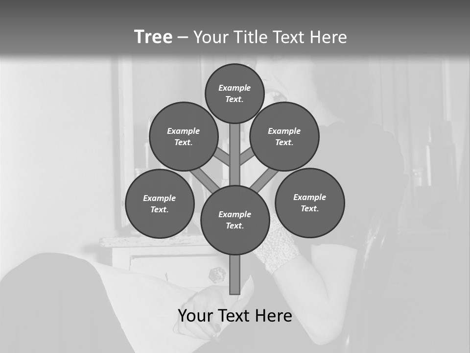 A Woman Sitting In A Chair Eating Food PowerPoint Template