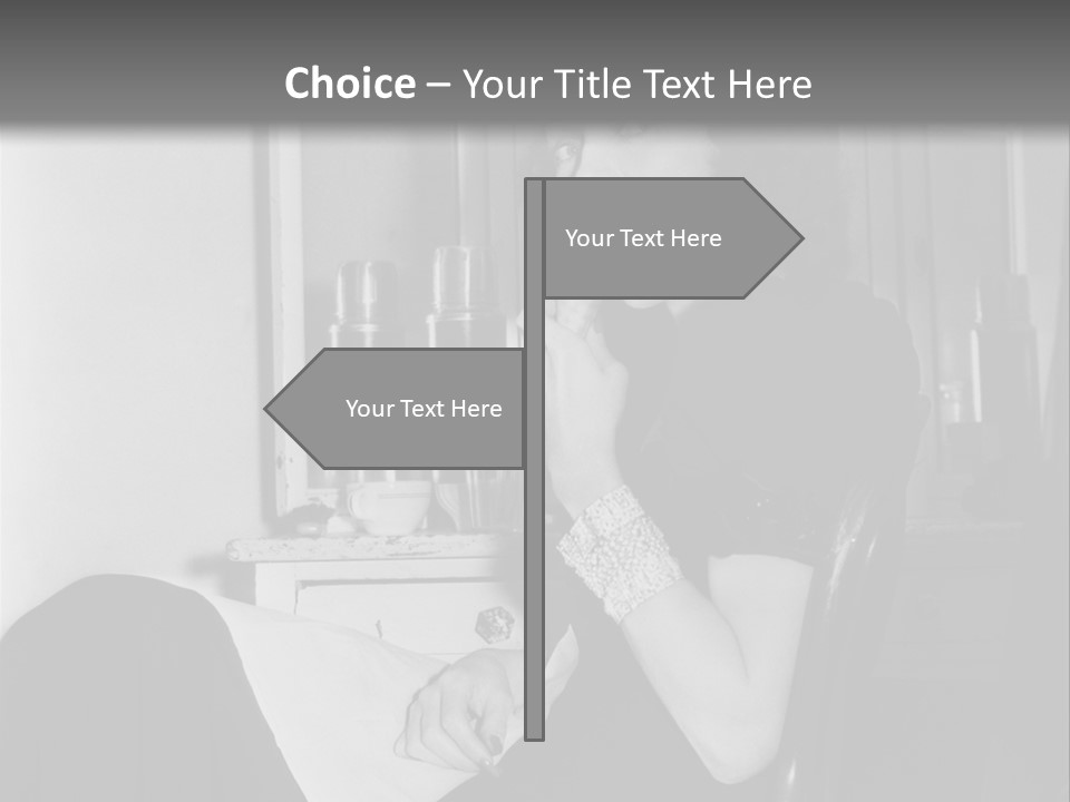 A Woman Sitting In A Chair Eating Food PowerPoint Template