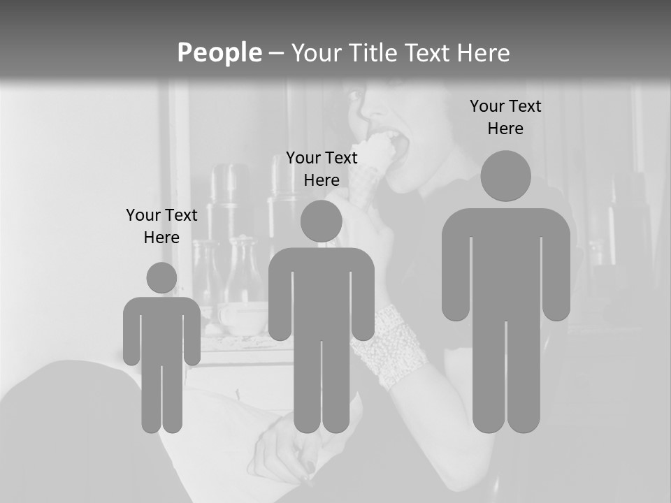 A Woman Sitting In A Chair Eating Food PowerPoint Template