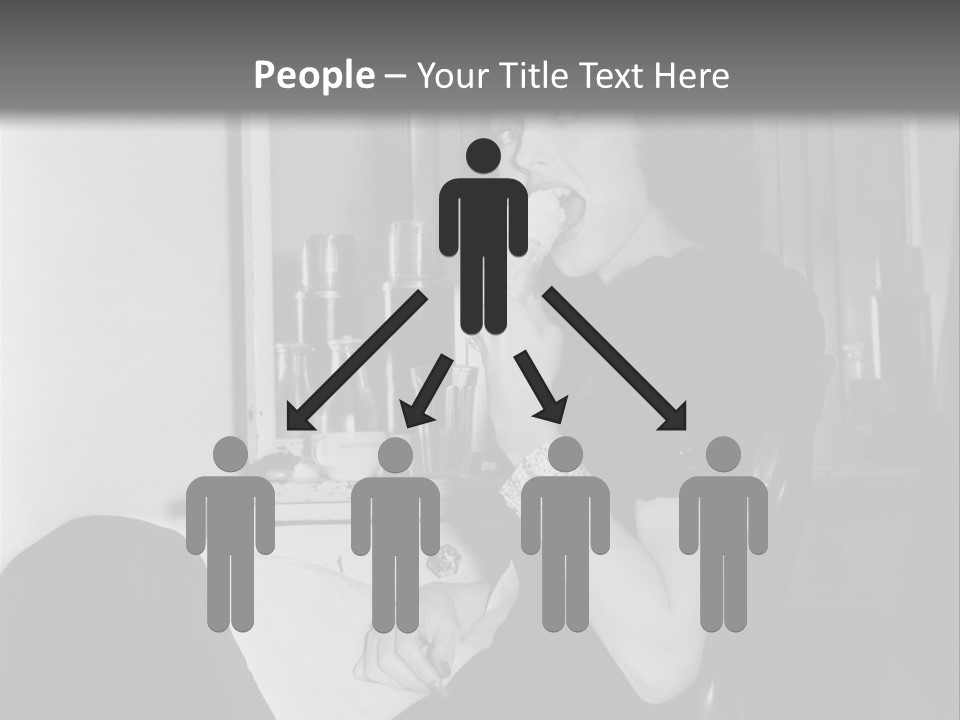 A Woman Sitting In A Chair Eating Food PowerPoint Template