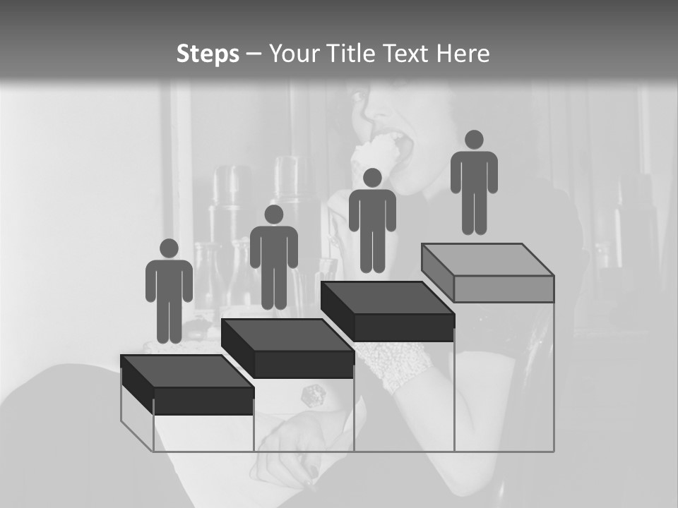 A Woman Sitting In A Chair Eating Food PowerPoint Template