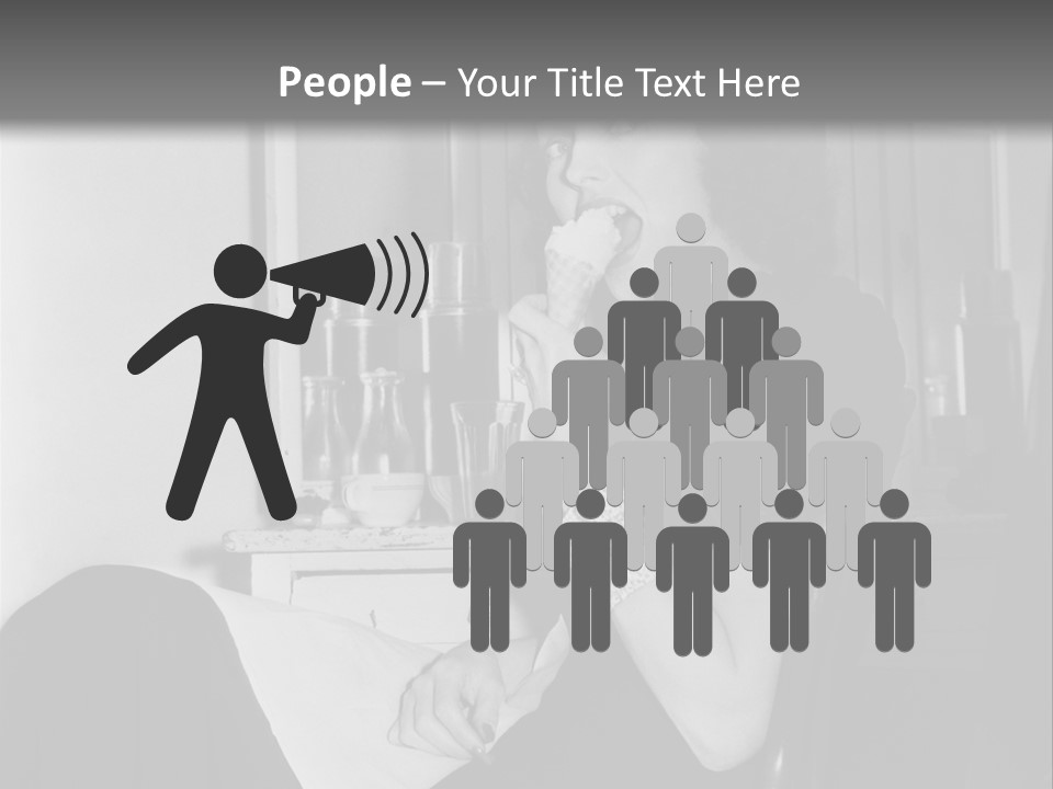 A Woman Sitting In A Chair Eating Food PowerPoint Template