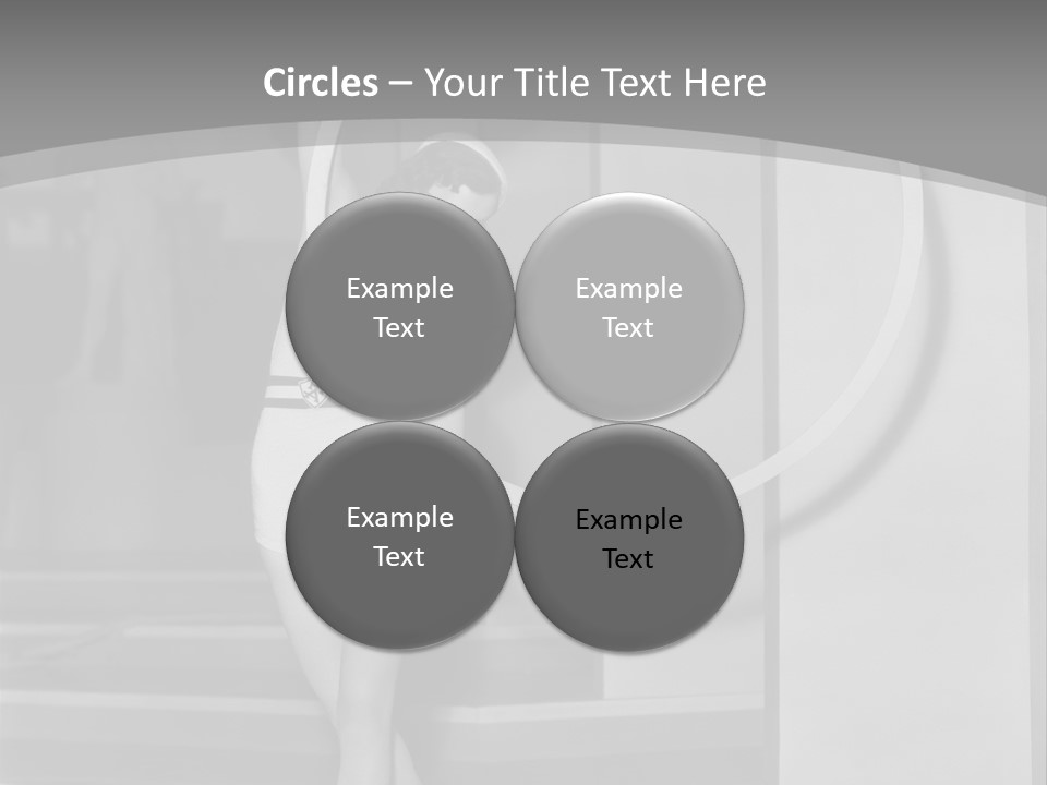 A Woman In A Short Skirt Is Holding A Hoop PowerPoint Template