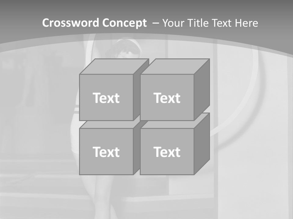 A Woman In A Short Skirt Is Holding A Hoop PowerPoint Template