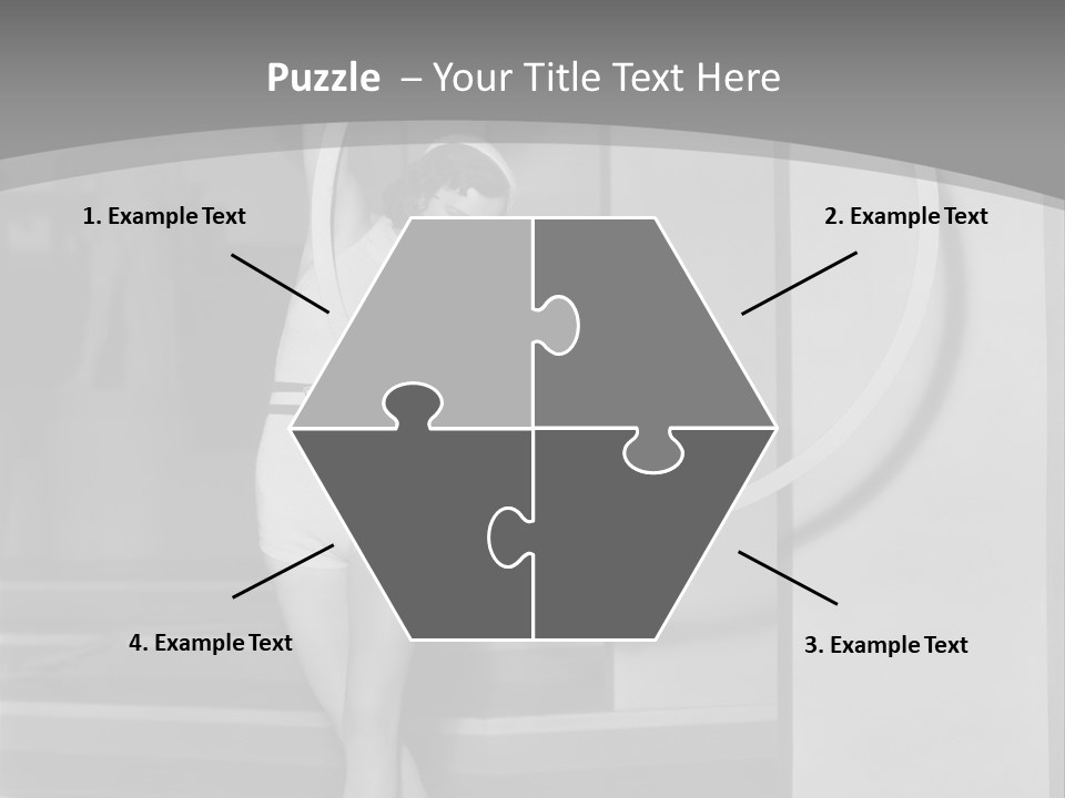 A Woman In A Short Skirt Is Holding A Hoop PowerPoint Template