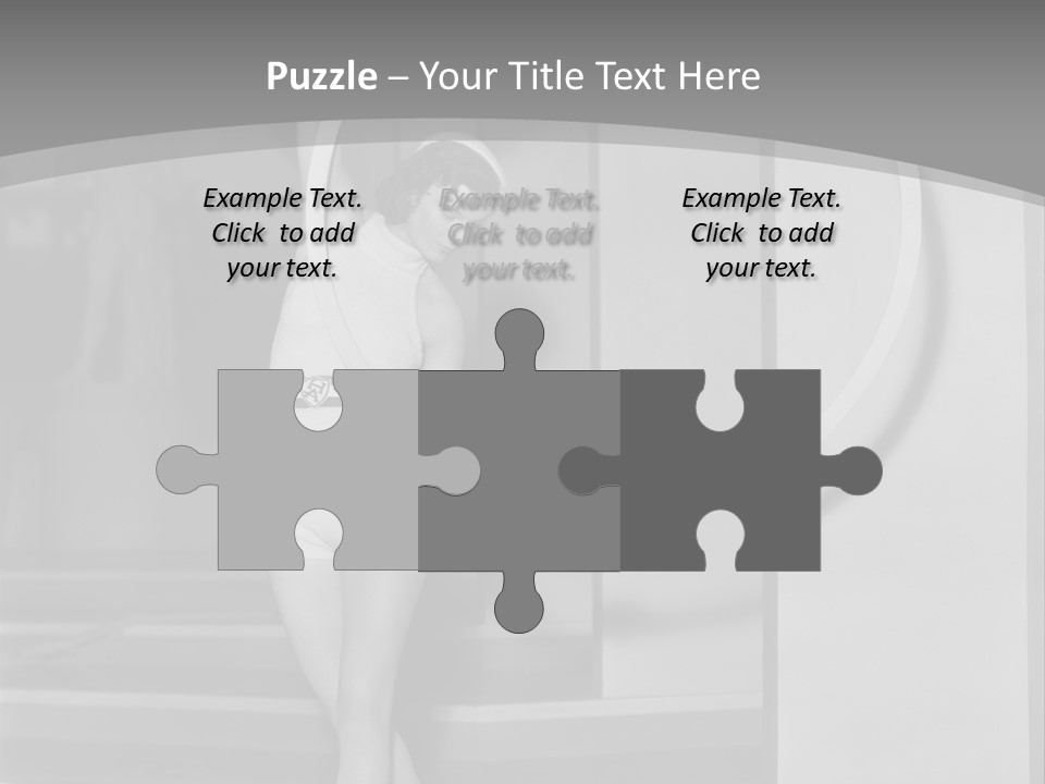 A Woman In A Short Skirt Is Holding A Hoop PowerPoint Template