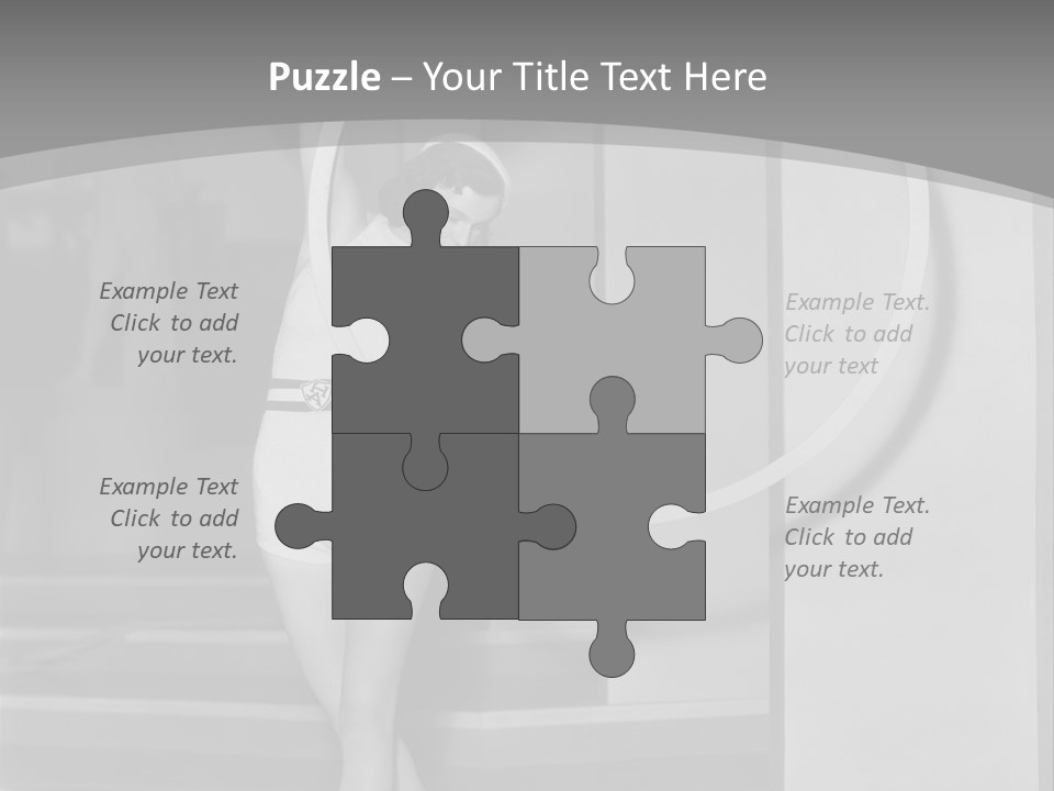 A Woman In A Short Skirt Is Holding A Hoop PowerPoint Template