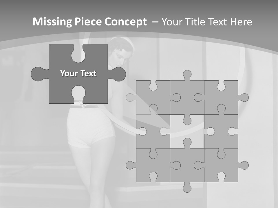 A Woman In A Short Skirt Is Holding A Hoop PowerPoint Template