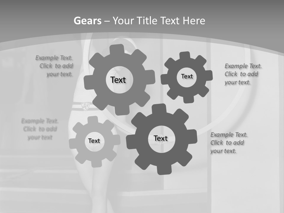 A Woman In A Short Skirt Is Holding A Hoop PowerPoint Template