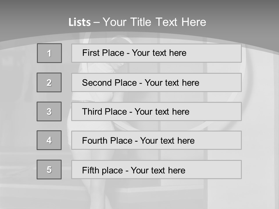 A Woman In A Short Skirt Is Holding A Hoop PowerPoint Template