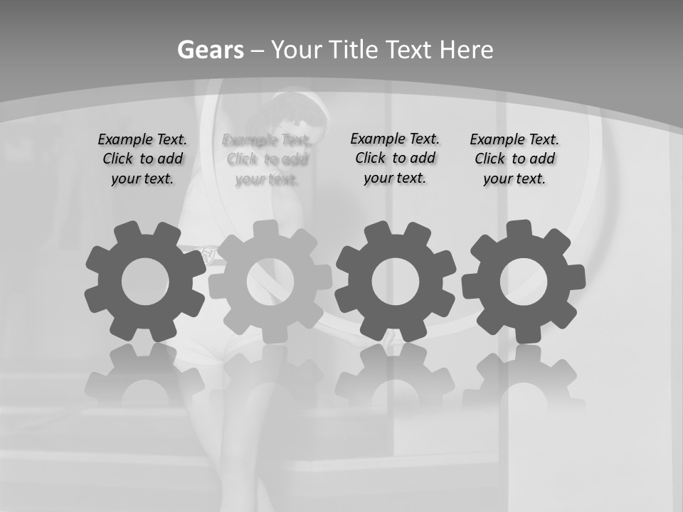 A Woman In A Short Skirt Is Holding A Hoop PowerPoint Template