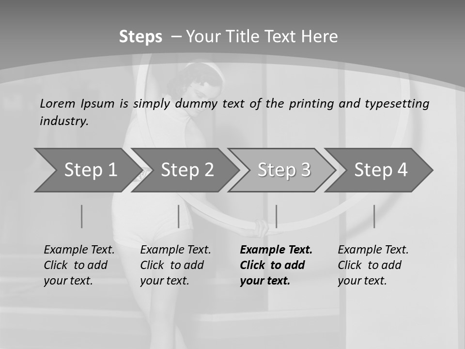 A Woman In A Short Skirt Is Holding A Hoop PowerPoint Template