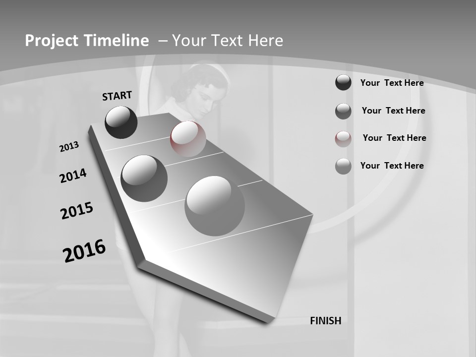 A Woman In A Short Skirt Is Holding A Hoop PowerPoint Template