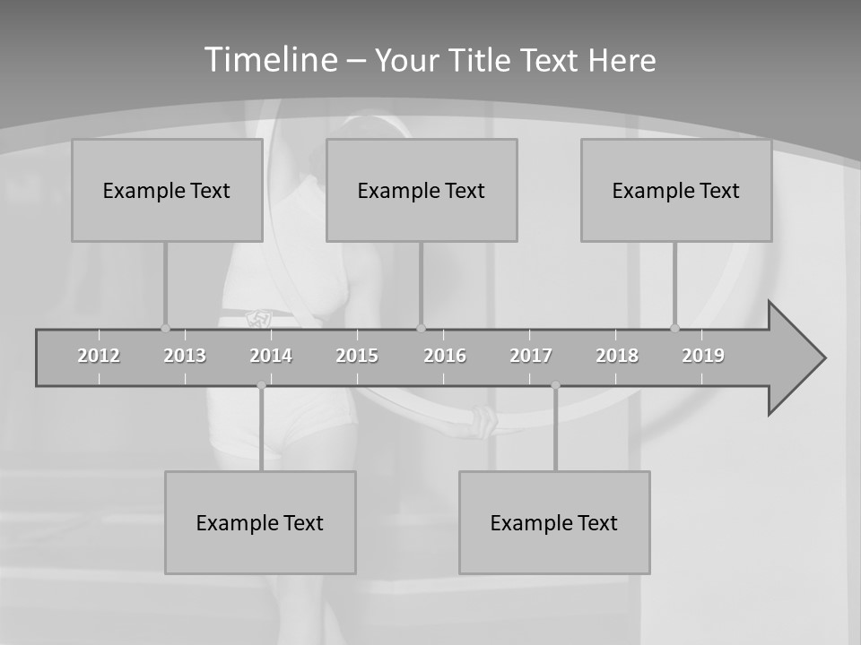 A Woman In A Short Skirt Is Holding A Hoop PowerPoint Template