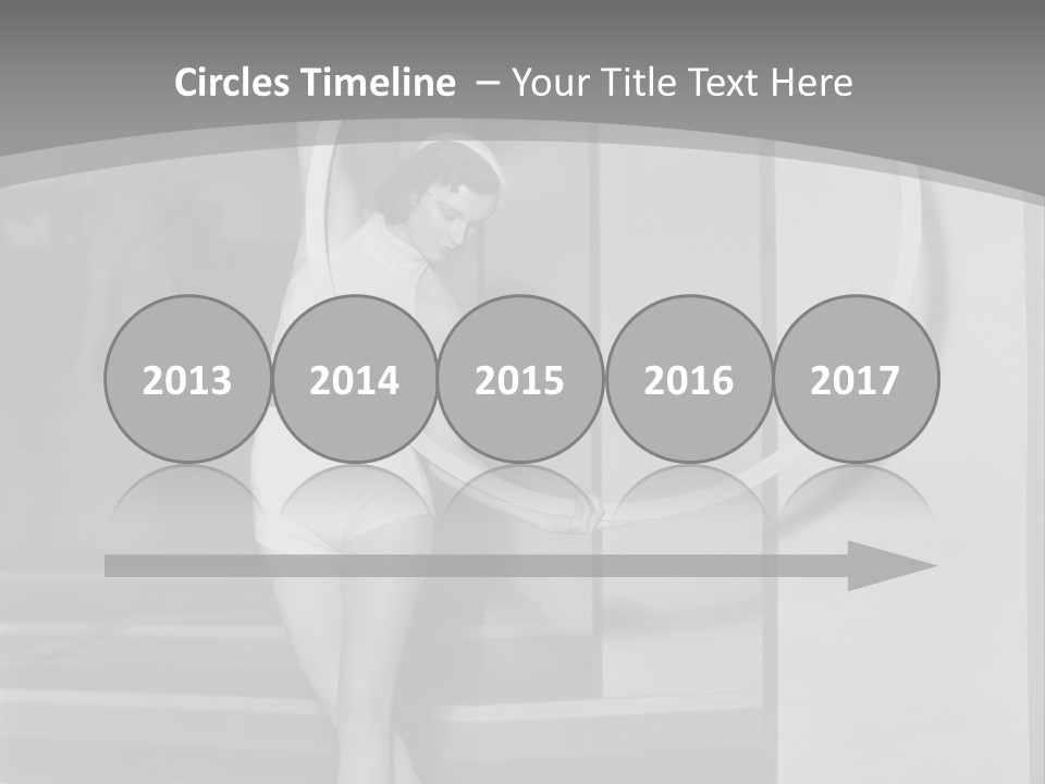 A Woman In A Short Skirt Is Holding A Hoop PowerPoint Template