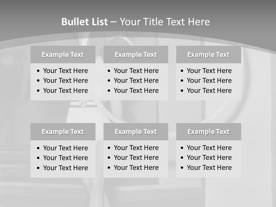 A Woman In A Short Skirt Is Holding A Hoop PowerPoint Template