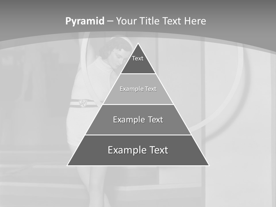 A Woman In A Short Skirt Is Holding A Hoop PowerPoint Template