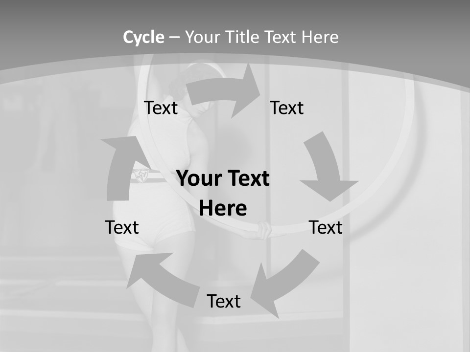 A Woman In A Short Skirt Is Holding A Hoop PowerPoint Template