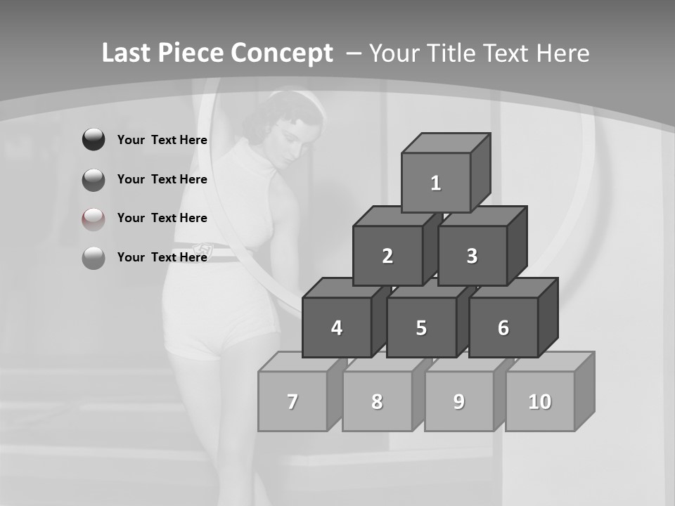 A Woman In A Short Skirt Is Holding A Hoop PowerPoint Template