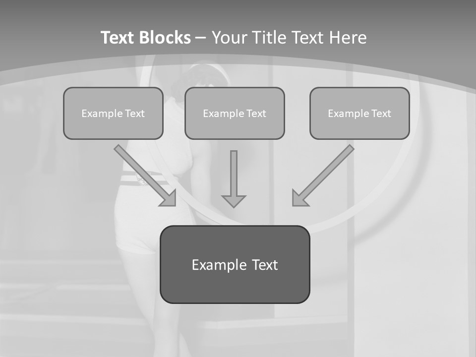 A Woman In A Short Skirt Is Holding A Hoop PowerPoint Template