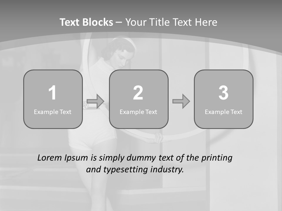 A Woman In A Short Skirt Is Holding A Hoop PowerPoint Template