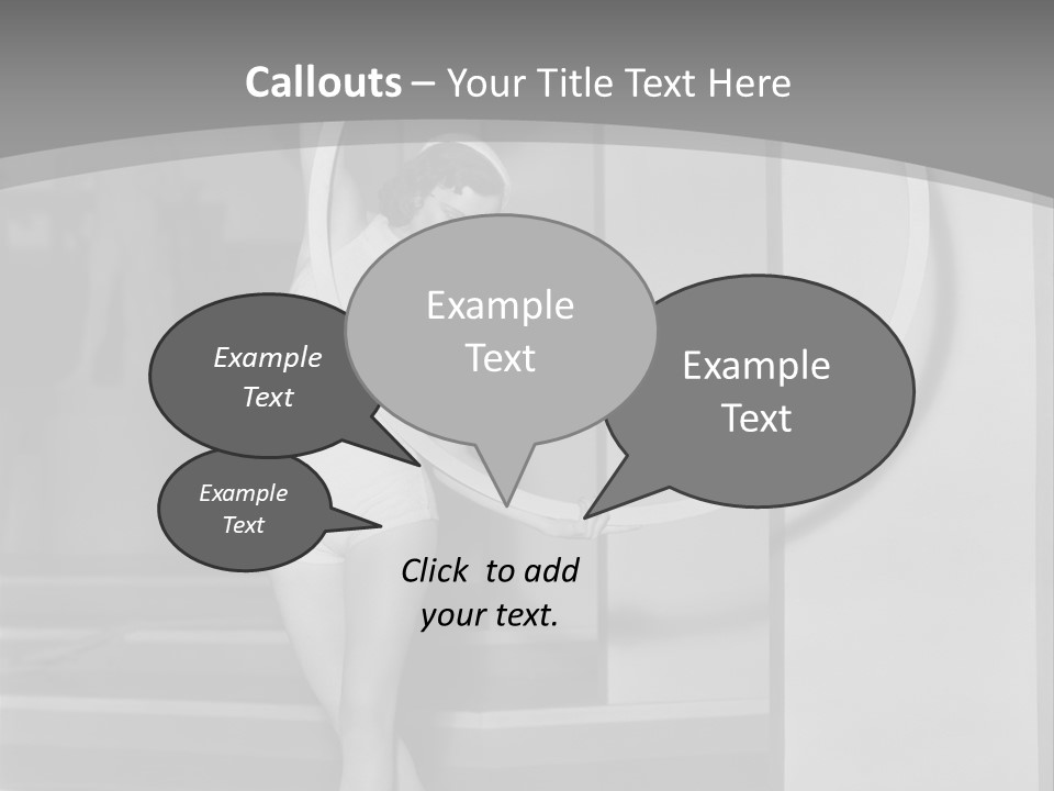 A Woman In A Short Skirt Is Holding A Hoop PowerPoint Template