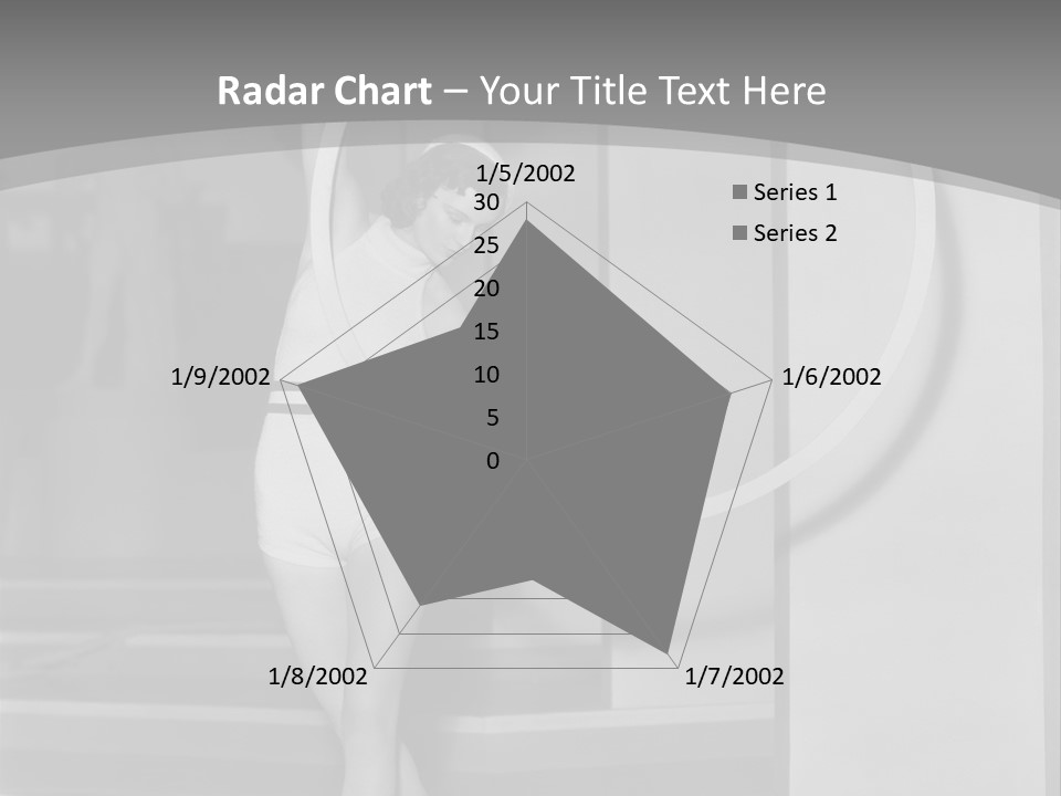 A Woman In A Short Skirt Is Holding A Hoop PowerPoint Template