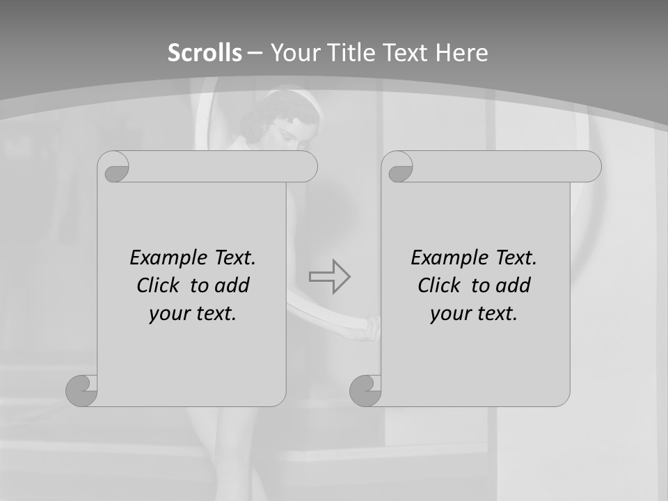 A Woman In A Short Skirt Is Holding A Hoop PowerPoint Template