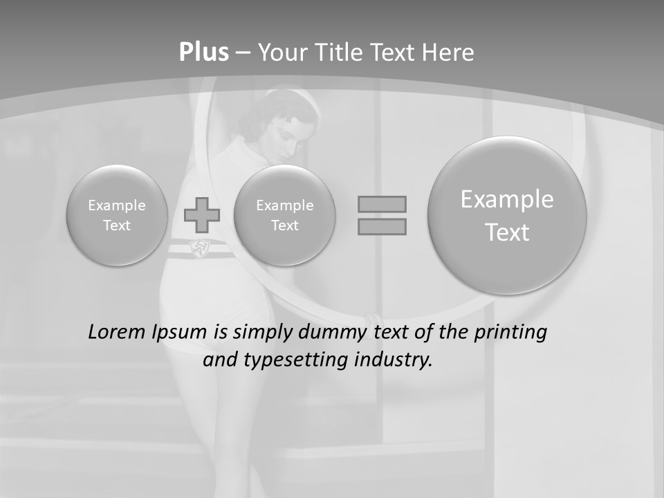 A Woman In A Short Skirt Is Holding A Hoop PowerPoint Template