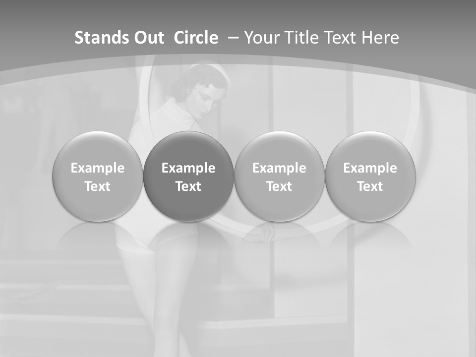 A Woman In A Short Skirt Is Holding A Hoop PowerPoint Template