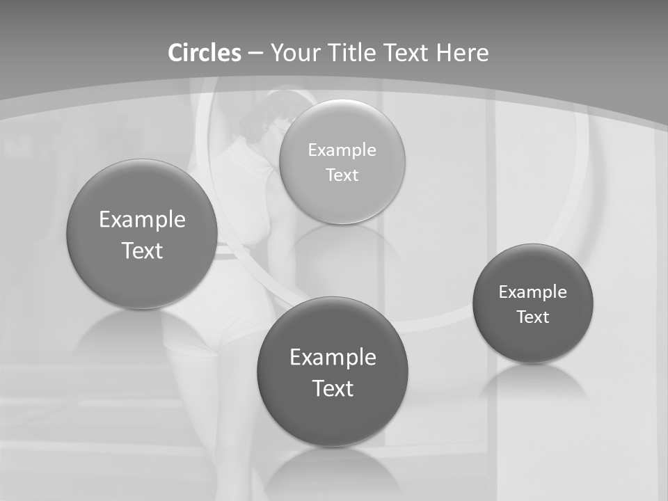 A Woman In A Short Skirt Is Holding A Hoop PowerPoint Template